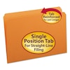 Smead Reinforced Tab Folder, Straight Cut, Legal, Orange, PK100 17510